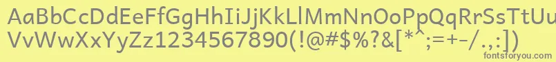 フォントAndika – 黄色の背景に灰色の文字