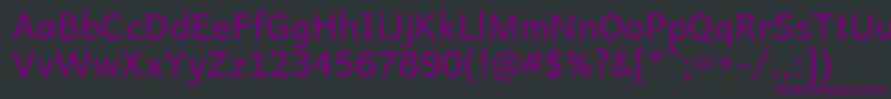 Шрифт Andika – фиолетовые шрифты на чёрном фоне
