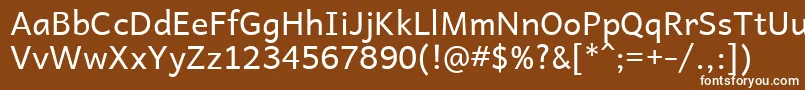 Шрифт Andika – белые шрифты на коричневом фоне