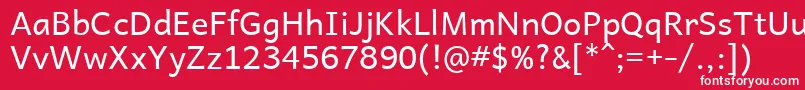 フォントAndika – 赤い背景に白い文字