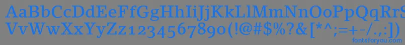 LinoletterMediumOldstyleFigures Font – Blue Fonts on Gray Background