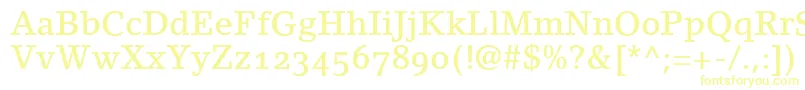 LinoletterMediumOldstyleFigures Font – Yellow Fonts on White Background