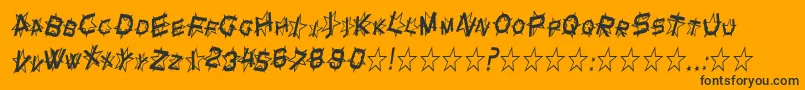 SfStarDustCondensedItalic Font – Black Fonts on Orange Background