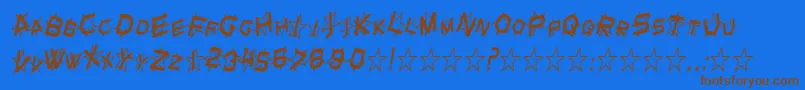 En savoir plus sur la police SfStarDustCondensedItalic Police SfStarDustCondensedItalic – polices brunes sur fond bleu