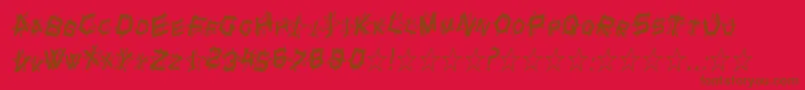 SfStarDustCondensedItalic Font – Brown Fonts on Red Background