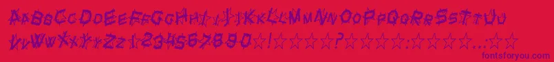 fuente SfStarDustCondensedItalic – Fuentes Moradas Sobre Fondo Rojo