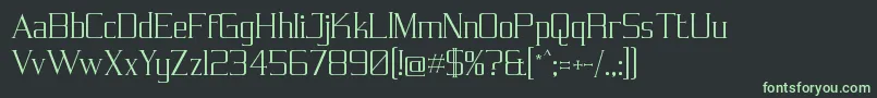Symmetre-Schriftart – Grüne Schriften auf schwarzem Hintergrund
