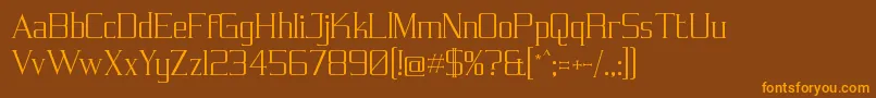 Symmetre Font – Orange Fonts on Brown Background