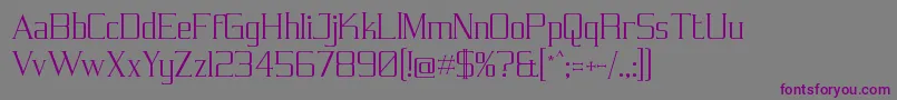 フォントSymmetre – 紫色のフォント、灰色の背景