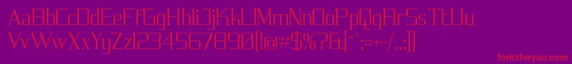 Symmetre Font – Red Fonts on Purple Background