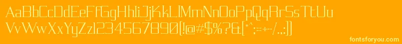 Symmetre Font – Yellow Fonts on Orange Background