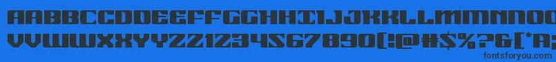 21gunsalute Font – Black Fonts on Blue Background