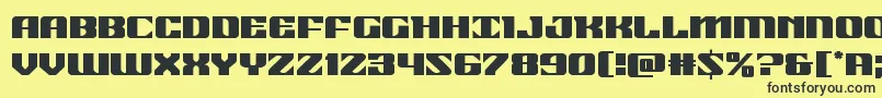 21gunsalute Font – Black Fonts on Yellow Background
