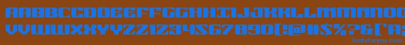 21gunsalute Font – Blue Fonts on Brown Background