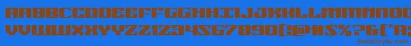 21gunsalute Font – Brown Fonts on Blue Background