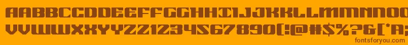 21gunsalute Font – Brown Fonts on Orange Background