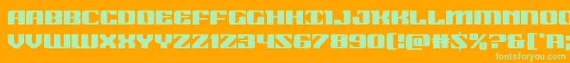 21gunsalute Font – Green Fonts on Orange Background