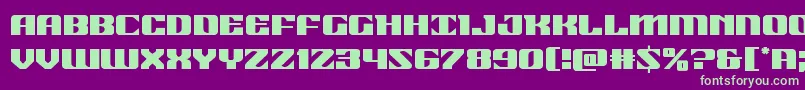 21gunsalute Font – Green Fonts on Purple Background