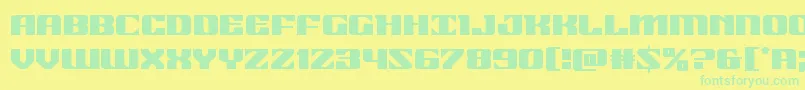 21gunsalute Font – Green Fonts on Yellow Background