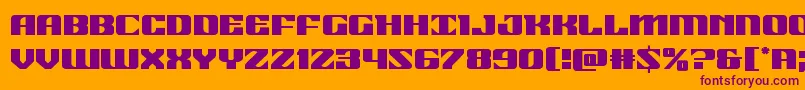 21gunsalute Font – Purple Fonts on Orange Background