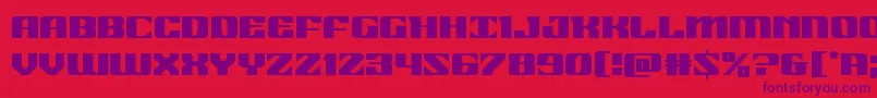 Police 21gunsalute – polices violettes sur fond rouge
