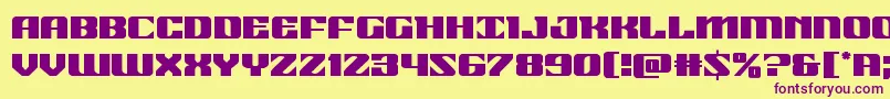 21gunsalute Font – Purple Fonts on Yellow Background