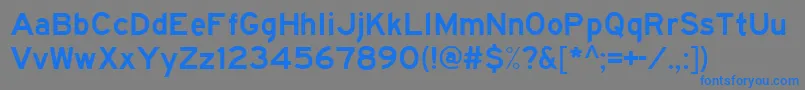 フォントHwygwde – 灰色の背景に青い文字