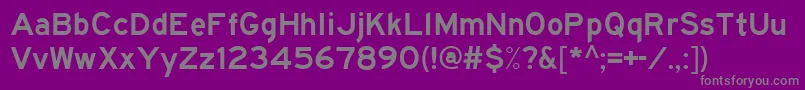 フォントHwygwde – 紫の背景に灰色の文字