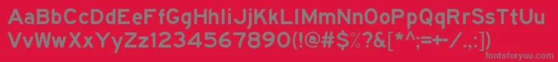 フォントHwygwde – 赤い背景に灰色の文字