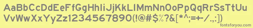 フォントHwygwde – 黄色の背景に灰色の文字