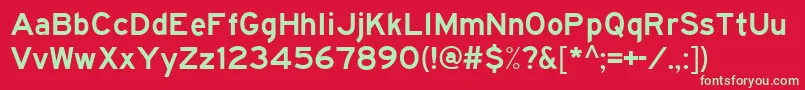 Czcionka Hwygwde – zielone czcionki na czerwonym tle