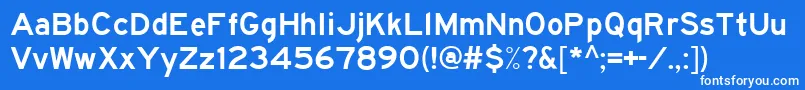 Hwygwde Font – White Fonts on Blue Background