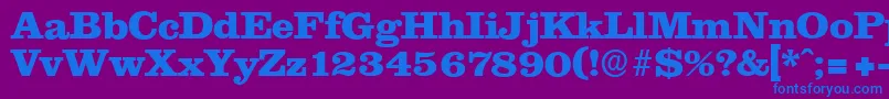 ClareserialHeavyBold Font – Blue Fonts on Purple Background