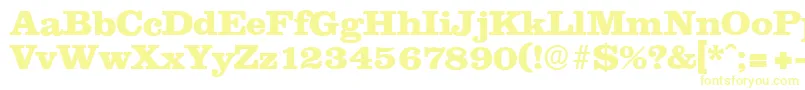 ClareserialHeavyBold Font – Yellow Fonts on White Background