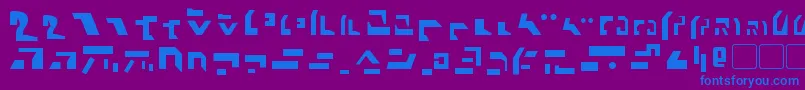 GiediAncientAutobot Font – Blue Fonts on Purple Background