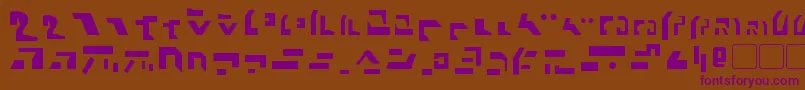 GiediAncientAutobot Font – Purple Fonts on Brown Background