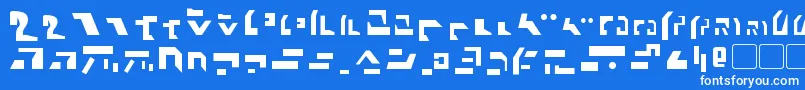 フォントGiediAncientAutobot – 青い背景に白い文字