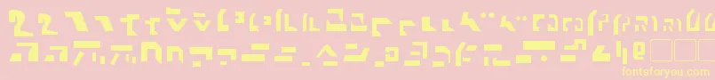 GiediAncientAutobot Font – Yellow Fonts on Pink Background