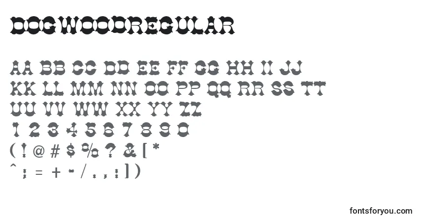 Шрифт DogwoodRegular – алфавит, цифры, специальные символы