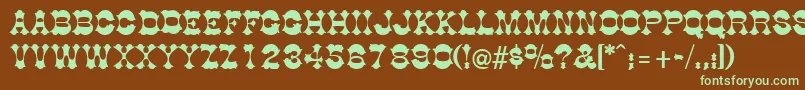 DogwoodRegular Font – Green Fonts on Brown Background