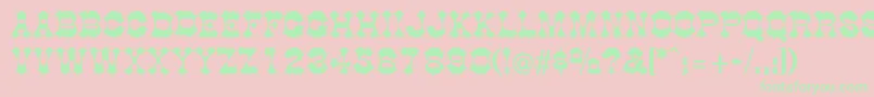 DogwoodRegular Font – Green Fonts on Pink Background