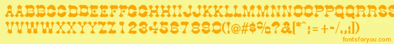 DogwoodRegular Font – Orange Fonts on Yellow Background