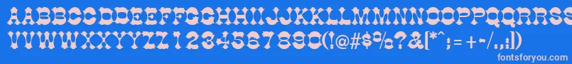 DogwoodRegular Font – Pink Fonts on Blue Background