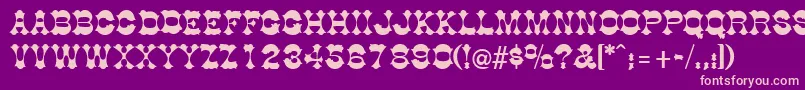 DogwoodRegular Font – Pink Fonts on Purple Background