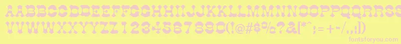 DogwoodRegular Font – Pink Fonts on Yellow Background