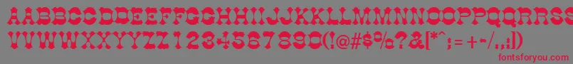 フォントDogwoodRegular – 赤い文字の灰色の背景