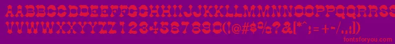 Police DogwoodRegular – polices rouges sur fond violet