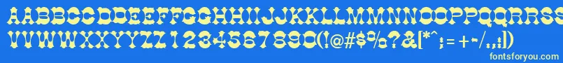 DogwoodRegular Font – Yellow Fonts on Blue Background