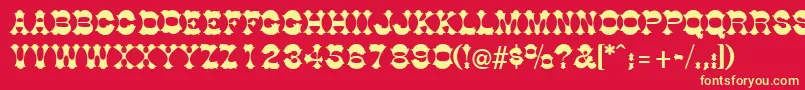 DogwoodRegular Font – Yellow Fonts on Red Background