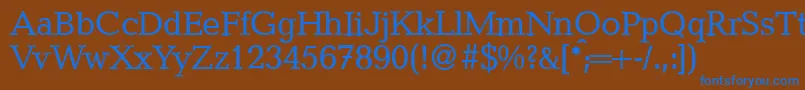 CanadadbNormal Font – Blue Fonts on Brown Background